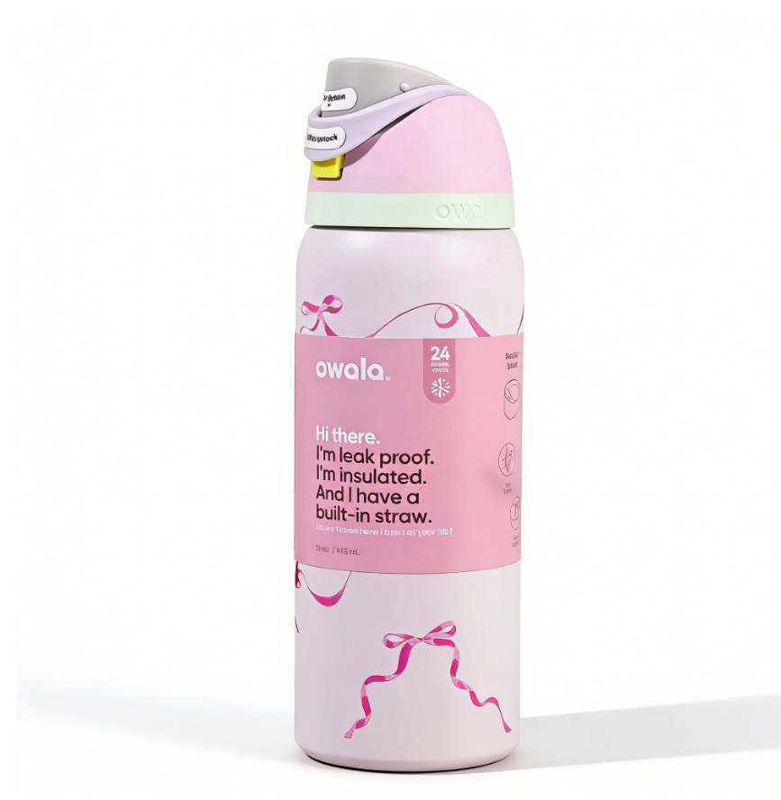 Owala UO Exclusive FreeSip 32oz Bow Water Bottle – Pink