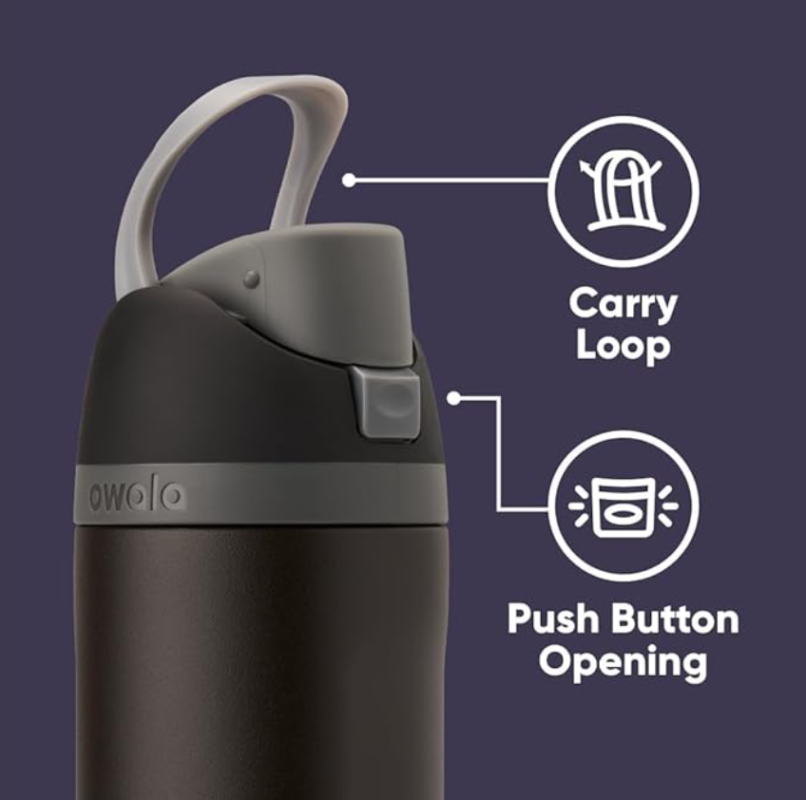 Owala Marvel FreeSip WaterBottle – 24oz Black Panther