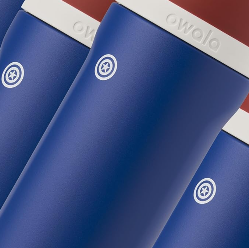 Owala Marvel FreeSip WaterBottle – 24oz Captain America