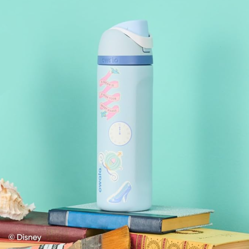 Owala Disney Princess FreeSipWater Bottle – 24oz Cinderella