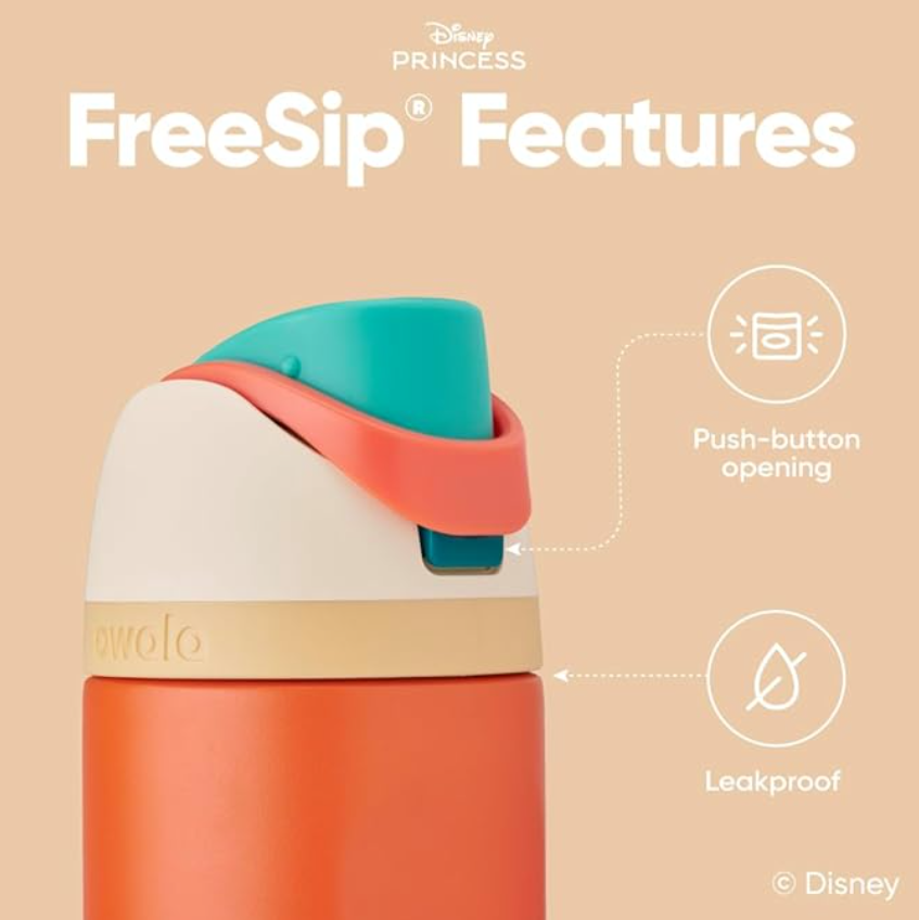 Owala Disney Princess FreeSipWater Bottle – 24oz Moana
